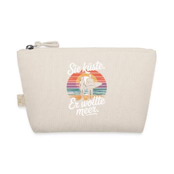 You Coast He Wanted Sea Beach Love Wave Surfer - Organic Pouch - nature - Front
