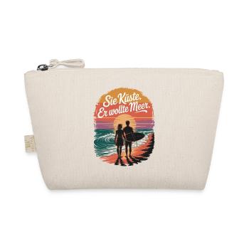 You Coast He Wanted Sea Beach Love Wave Surfer - Organic Pouch - nature - Front