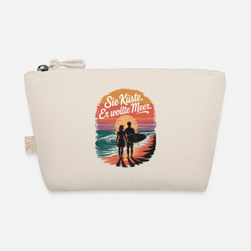 Sie Küste Er Wollte Meer Strand Liebe Welle Surfer - Bio-Täschchen - Natur
