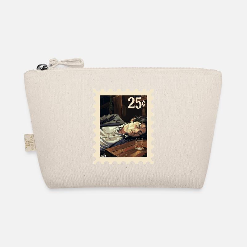 Man sleeping next to glass on table Organic Pouch