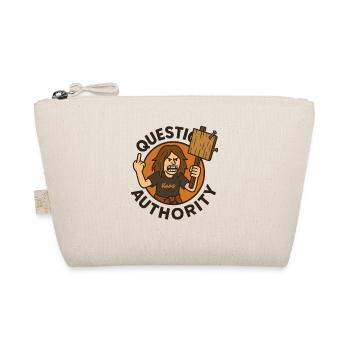 Angry figure with hammer and middle finger - Organic Pouch - nature - Front