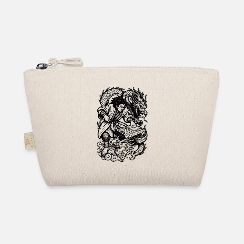 DJ Shirt: Samurai at the Techno Mixer with Dragon Organic Pouch