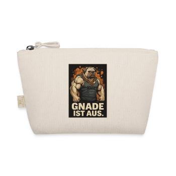 Muscular fighting dog with saying mercy is out - Organic Pouch - nature - Front