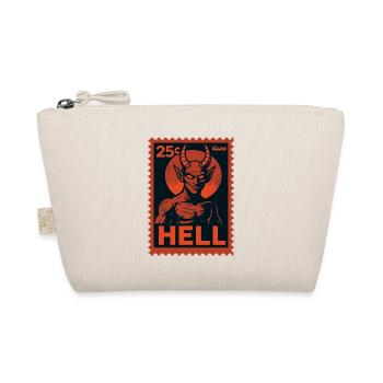 Devil Postage Stamp Hell Motif Retro Look - Organic Pouch - nature - Front