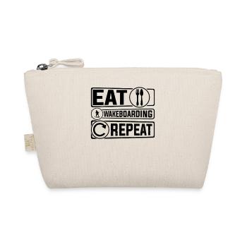 Funny Wakeboarding - Eat Wakeboarding Repeat - Organic Pouch - nature - Front