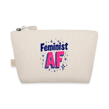 Feminist AF Statement Spruch Sprüche - Bio-Täschchen - Natur - Vorne