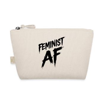Feminist AF Statement Spruch Sprüche - Bio-Täschchen - Natur - Vorne