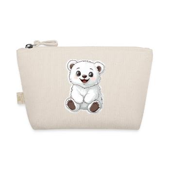 Polar Bear Illustration – Arctic Animal Motif - Organic Pouch - nature - Front