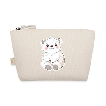 Polar Bear Illustration – Arctic Animal Motif - Organic Pouch - nature - Front