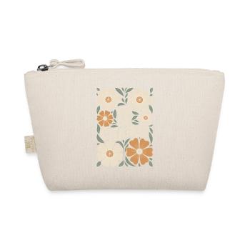 Motivational Quote Floral Vintage Boho: Be The - Organic Pouch - nature - Front
