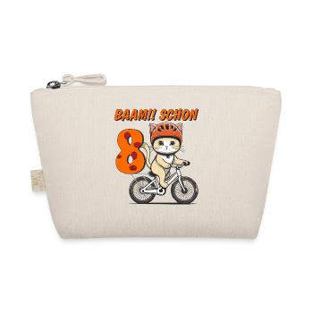 KATZE FAHRRAD BAAM!! SCHON ACHT - Bio-Täschchen - Natur - Vorne