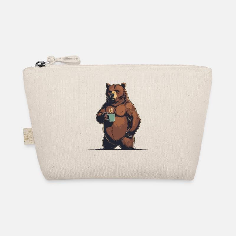 Grimmiger Bär Kaffeetasse Bären Kaffee Müde Bio-Täschchen