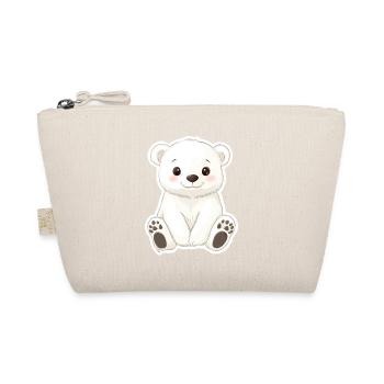 Polar Bear Illustration – Arctic Animal Motif - Organic Pouch - nature - Front
