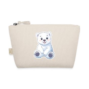 Polar Bear Illustration – Arctic Animal Motif - Organic Pouch - nature - Front