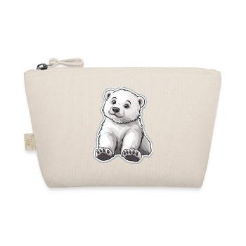 Polar Bear Illustration – Arctic Animal Motif - Organic Pouch - nature - Front