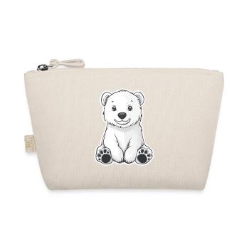 Polar Bear Illustration – Arctic Animal Motif - Organic Pouch - nature - Front