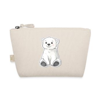Polar Bear Illustration – Arctic Animal Motif - Organic Pouch - nature - Front
