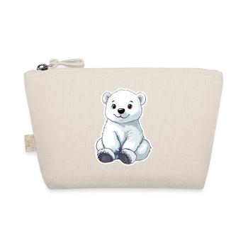 Polar Bear Illustration – Arctic Animal Motif - Organic Pouch - nature - Front