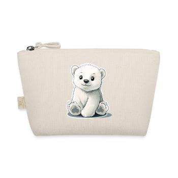 Polar Bear Illustration – Arctic Animal Motif - Organic Pouch - nature - Front