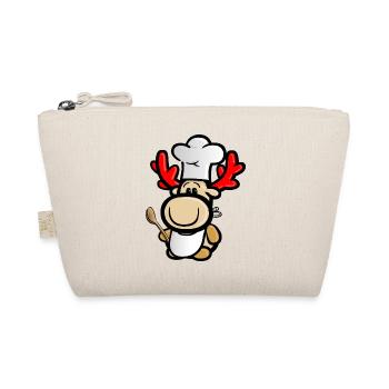Reindeer Elmondo as a cook with a chef's apron - Organic Pouch - nature - Front