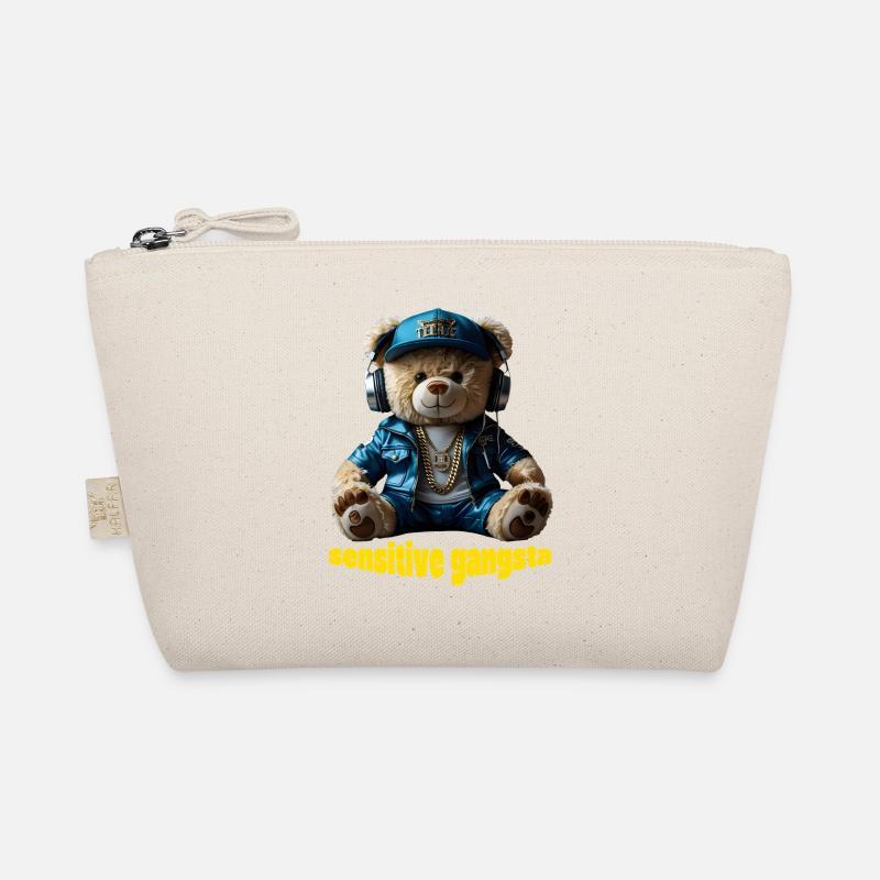 Funny Teddy Bear  Sensitive Gangsta Organic Pouch