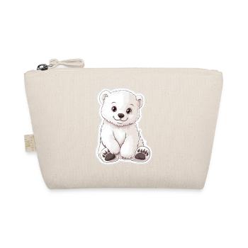 Polar Bear Illustration – Arctic Animal Motif - Organic Pouch - nature - Front