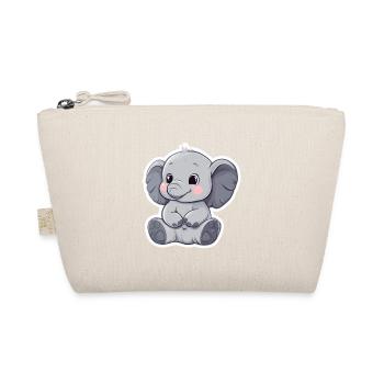 Éléphant mignon – idée cadeau pour les amoureux des animaux - Trousse biologique - nature - Devant
