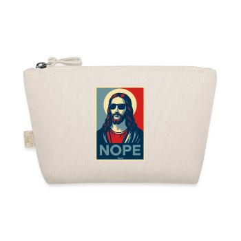 Jesus man with halo and sunglasses - Organic Pouch - nature - Front