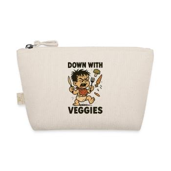 Angry child with cutlery and vegetables - Organic Pouch - nature - Front