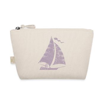 Silhouette de voilier minimaliste grunge - Trousse biologique - nature - Devant