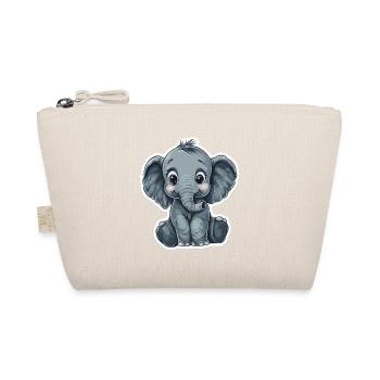 Éléphant mignon – idée cadeau pour les amoureux des animaux - Trousse biologique - nature - Devant