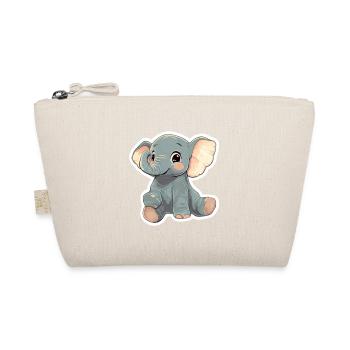 Éléphant mignon – idée cadeau pour les amoureux des animaux - Trousse biologique - nature - Devant