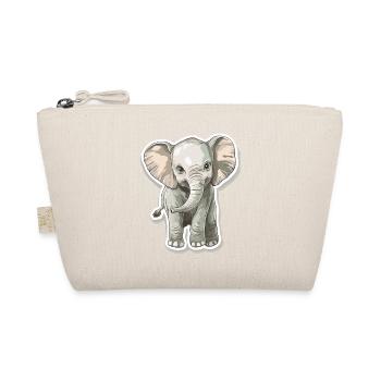 Éléphant mignon – idée cadeau pour les amoureux des animaux - Trousse biologique - nature - Devant
