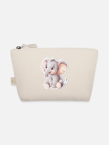 Elefant - Bio-Täschchen - Natur - Vorne