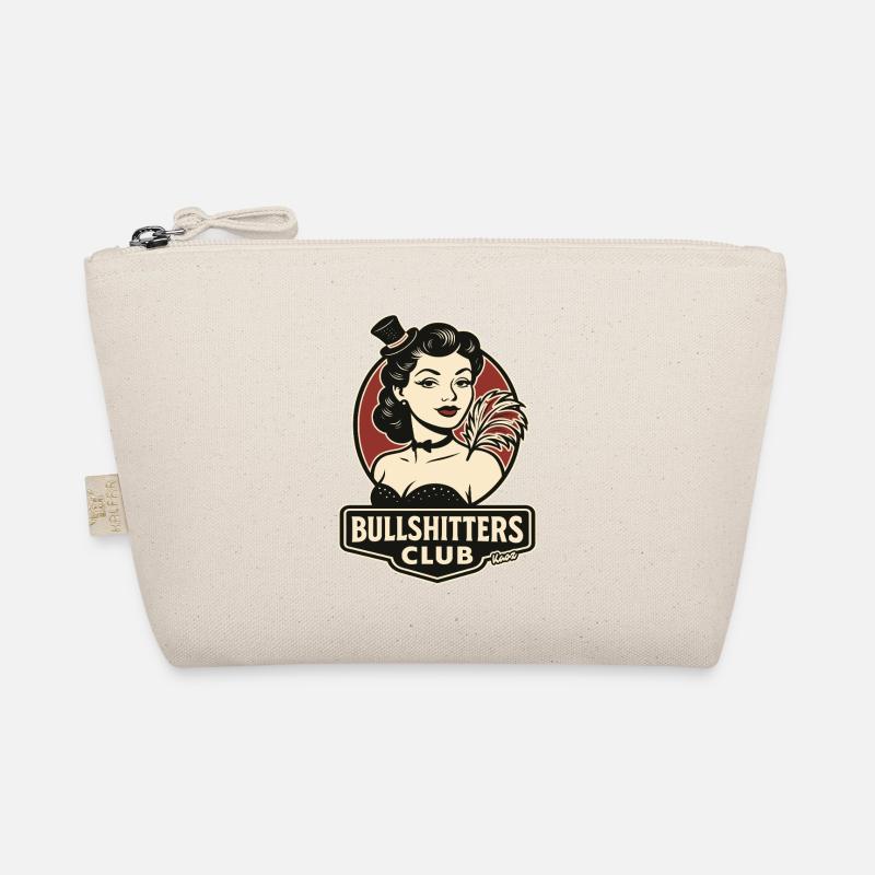 Retro lady with feather and top hat Organic Pouch