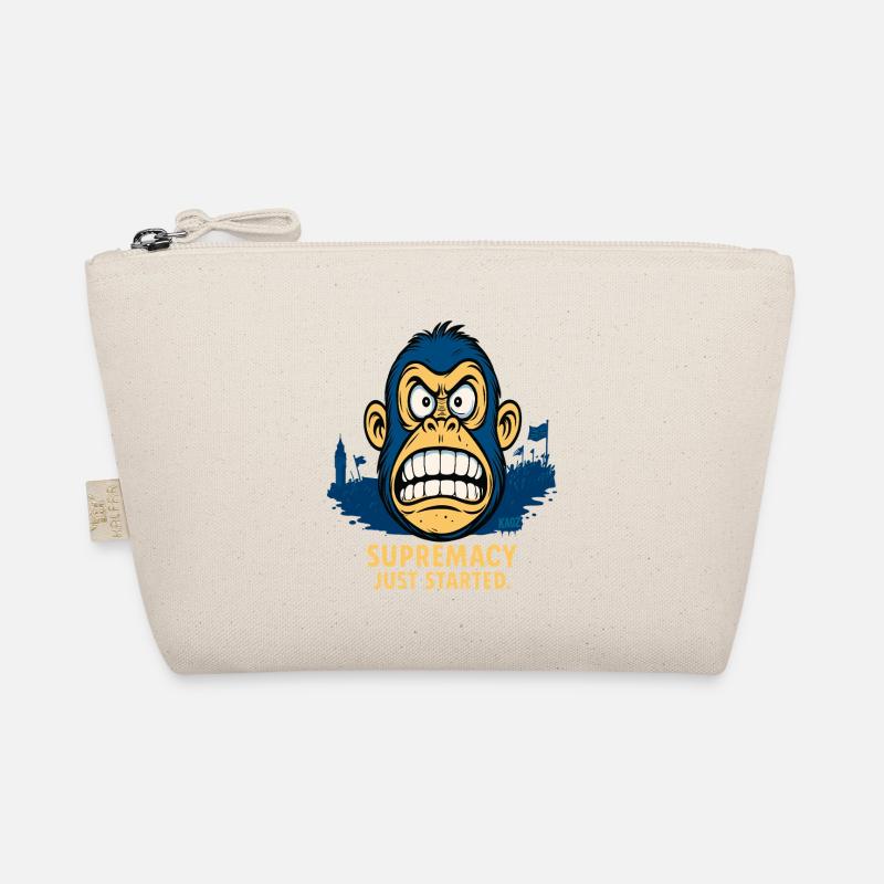 Angry monkey with crowd Organic Pouch