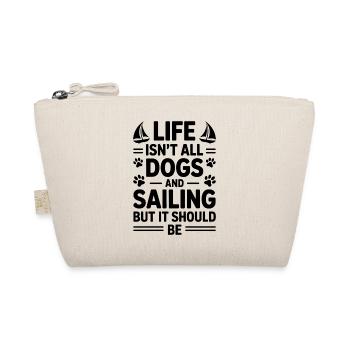 Sailing Saying Dog Sailor Dog Sailing Gift - Organic Pouch - nature - Front