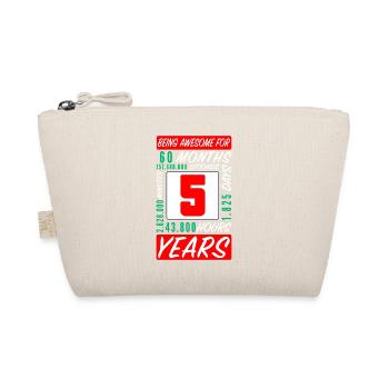 Enfants 5 Ans Anniversaire Mois Heures - Trousse biologique - nature - Devant