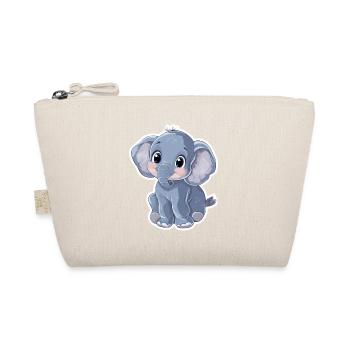 Éléphant mignon – idée cadeau pour les amoureux des animaux - Trousse biologique - nature - Devant