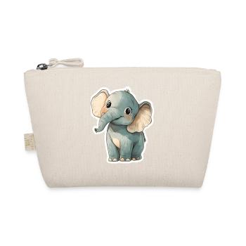 Éléphant mignon – idée cadeau pour les amoureux des animaux - Trousse biologique - nature - Devant