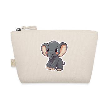 Éléphant mignon – idée cadeau pour les amoureux des animaux - Trousse biologique - nature - Devant
