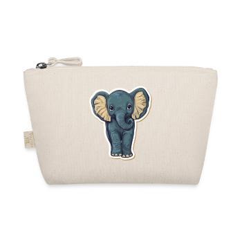 Éléphant mignon – idée cadeau pour les amoureux des animaux - Trousse biologique - nature - Devant