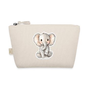 Éléphant mignon – idée cadeau pour les amoureux des animaux - Trousse biologique - nature - Devant