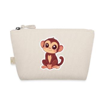 Cute Monkey Cute Monkey Gift for Monkey Fans - Organic Pouch - nature - Front