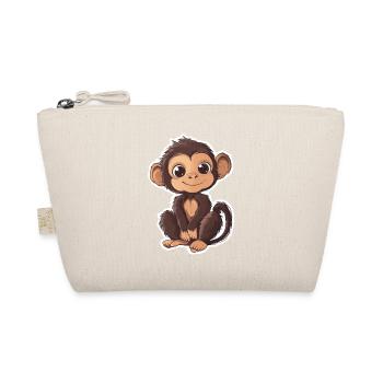 Cute Monkey Cute Monkey Gift for Monkey Fans - Organic Pouch - nature - Front