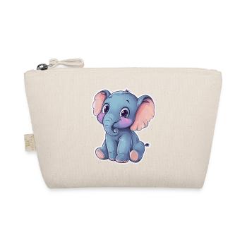 Éléphant mignon – idée cadeau pour les amoureux des animaux - Trousse biologique - nature - Devant
