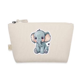 Éléphant mignon – idée cadeau pour les amoureux des animaux - Trousse biologique - nature - Devant
