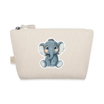 Éléphant mignon – idée cadeau pour les amoureux des animaux - Trousse biologique - nature - Devant