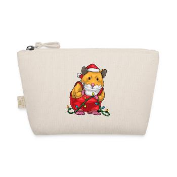 Hamster Christmas Craftsman - Organic Pouch - nature - Front