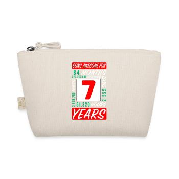 Enfants 7 Ans Anniversaire Mois Heures - Trousse biologique - nature - Devant